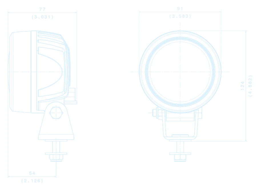RL – RLA LED: technical drawing