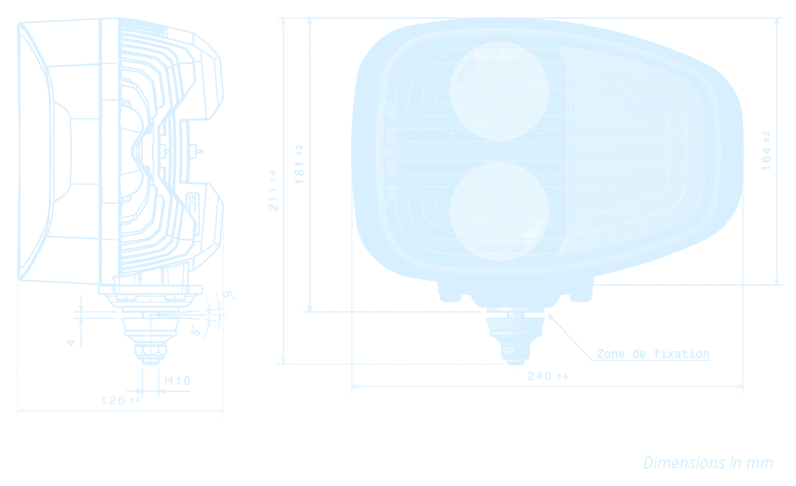 CHL 2 LED: technical drawing, sheet 1