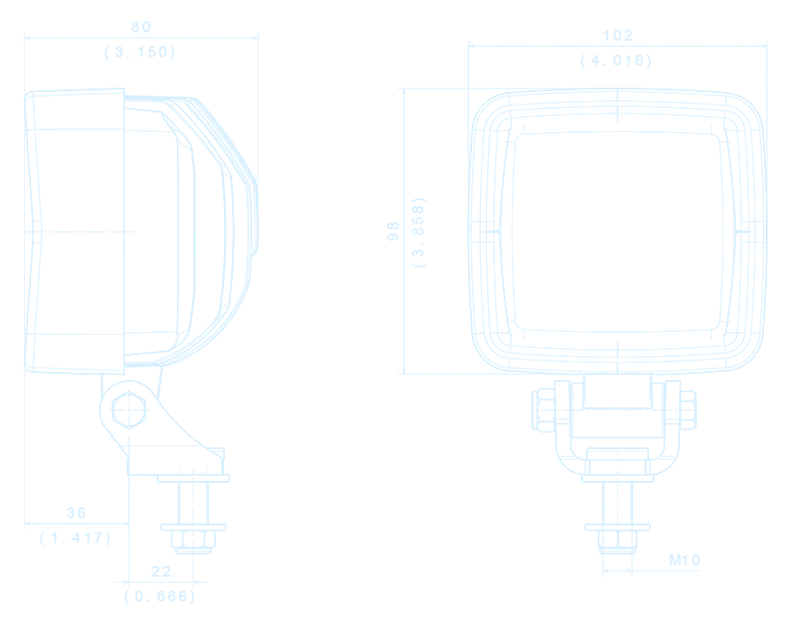 SHD 3000 LED: technical drawing